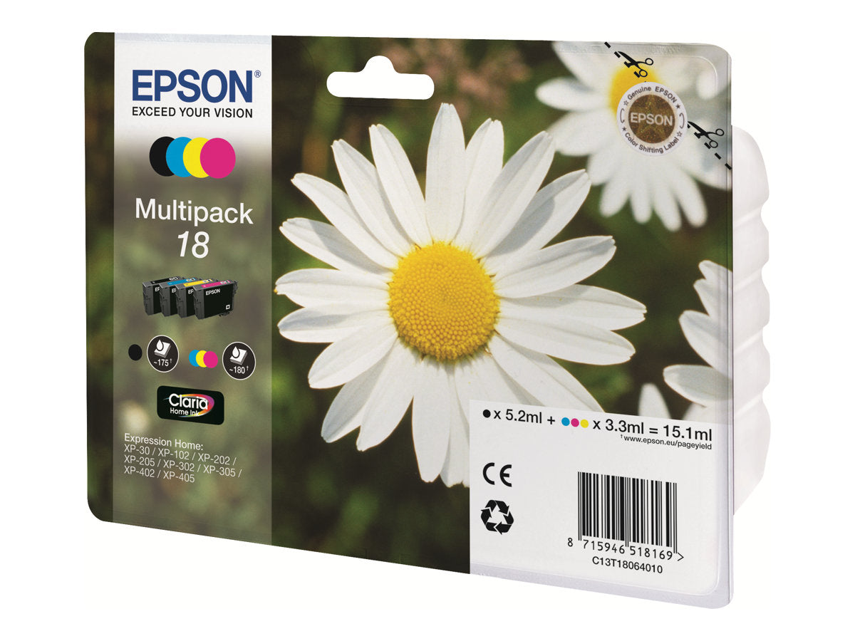 Epson 18 Multipack - 4er-Pack - 15.1 ml - Schwarz, Gelb, Cyan, Magenta