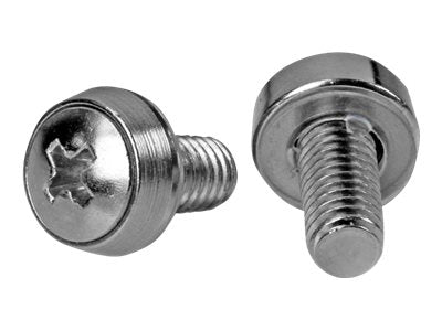 StarTech.com 12-24 Server Rack Screws - 50 pack - Nickel-plated - Rack-Schrauben - Silber - US-Regierung (Packung mit 50 Stück)