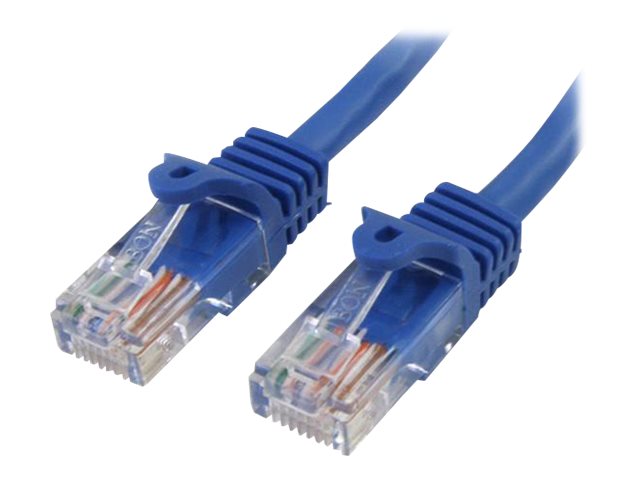 StarTech.com 0,5m Cat5e Ethernet Netzwerkkabel Snagless mit RJ45 - Cat 5e UTP Kabel - Blau - Patch-Kabel - RJ-45 (M)