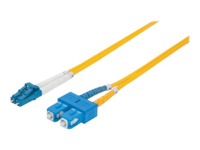 Intellinet Fibre Optic Patch Cable, OS2, LC/SC, 3m, Yellow, Duplex, Single-Mode, 9/125 Âµm, LSZH, Fiber, Lifetime Warranty, Polybag - Patch-Kabel - SC Single-Modus (M)