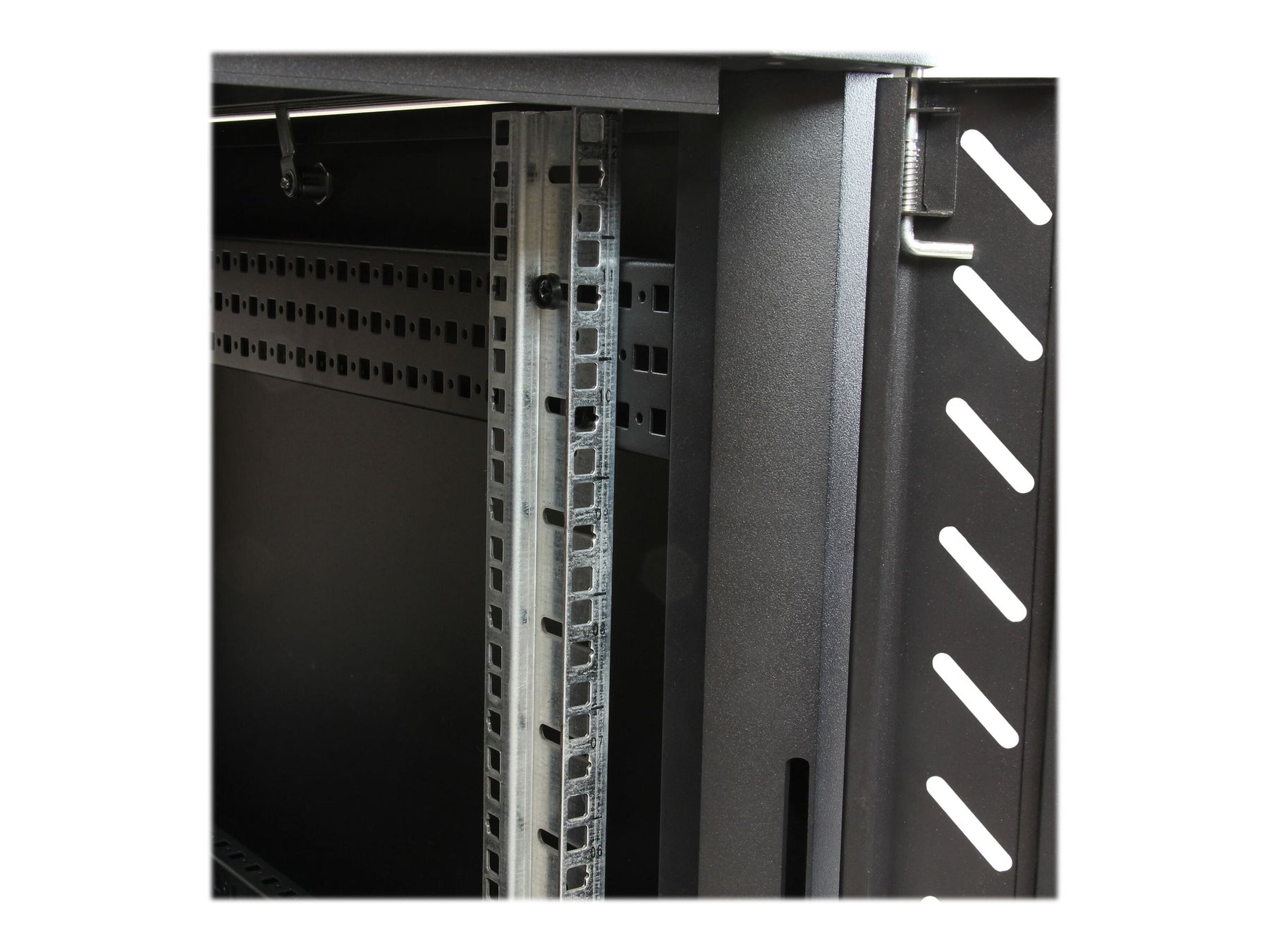 StarTech.com RK1236BKF Serverschrank (12HE, 73,7 cm tief, bis max. 800 Kg belastbar, mit Rollen, Tür mit Fenster und Schloss) - Schrank Netzwerkschrank - Schwarz - 12U - 91.4 cm (36")