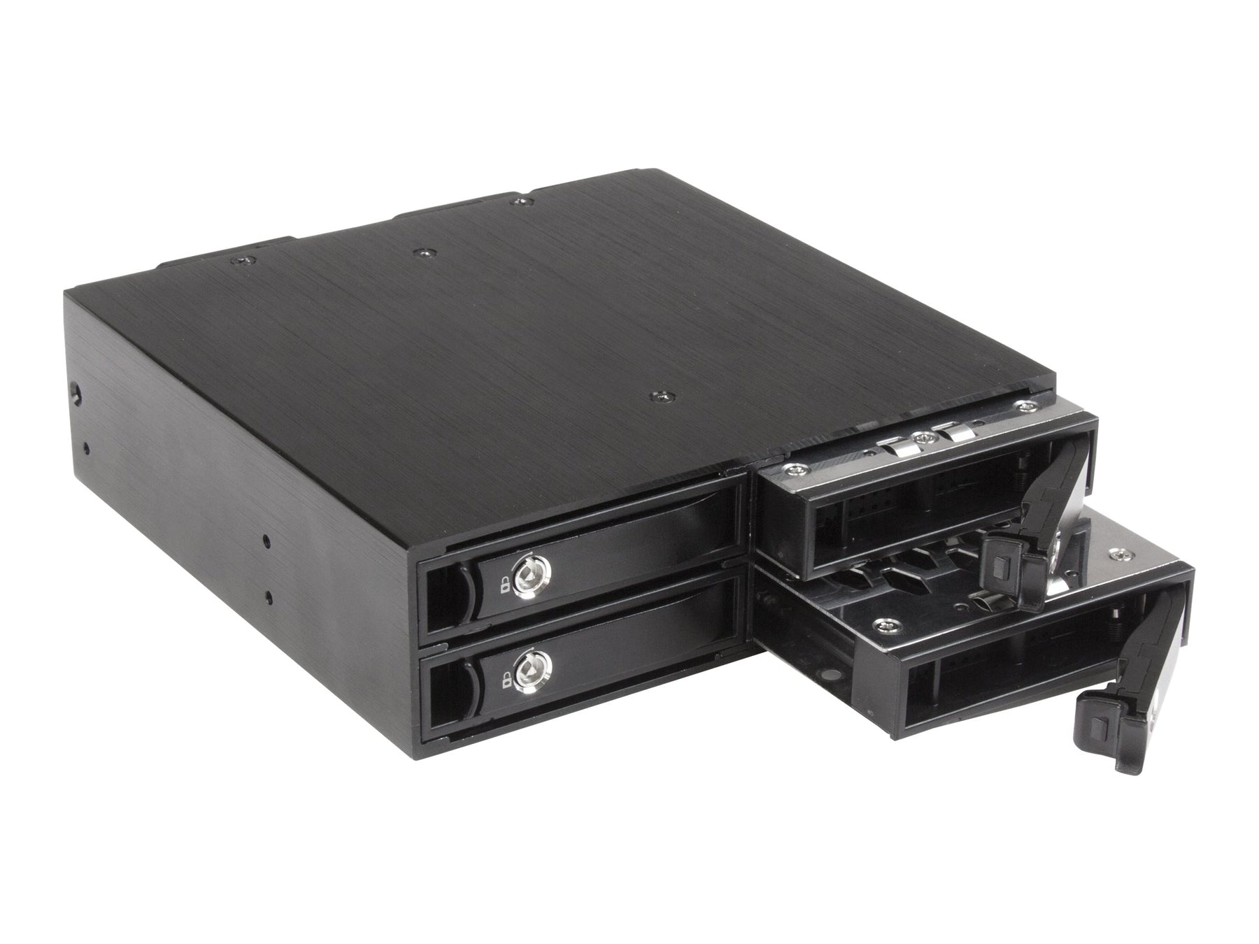 StarTech.com 4x Festplatten Wechselrahmen für 2,5 Zoll SATA / SAS Laufwerke - Mobile Rack Backplane für SATA II und III - Speichergehäuse - 4 Schächte (SATA-600 / SAS-2)