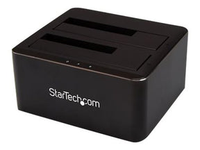 StarTech.com Dual Bay SATA HDD Docking Station - for 2 x 2.5 / 3.5" SATA SSD / HDD - Hot Swap - Hard Drive Docking Station - SSD Dock - HDD-Dockingstation Schächte: 2 - 2.5", 3.5" (6.4 cm, 8.9 cm)