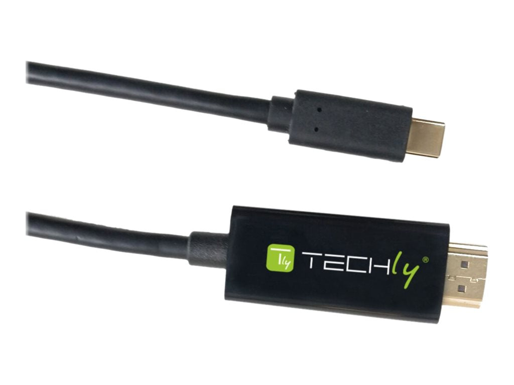 Techly Video- / Audio- / Datenkabel - 24 pin USB-C männlich umkehrbar zu HDMI männlich