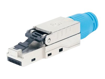 Intellinet Cat8.1 40G Shielded Toolless RJ45 Modular Field Termination Plug, For Easy and Quick High-quality Cable Assembly, Ideal for Data Centers, STP, for Solid & Stranded Wire, Gold-plated Contacts, Metal Housing - Netzwerkanschluss - RJ-45 (M)