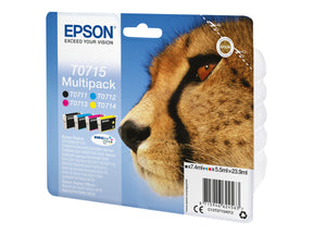 Epson T0715 Multipack - 4er-Pack - 23.9 ml - Schwarz, Gelb, Cyan, Magenta