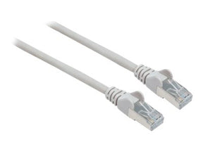 Intellinet Network Patch Cable, Cat7 Cable/Cat6A Plugs, 0.25m, Grey, Copper, S/FTP, LSOH / LSZH, PVC, RJ45, Gold Plated Contacts, Snagless, Booted, Polybag - Patch-Kabel - RJ-45 (M)