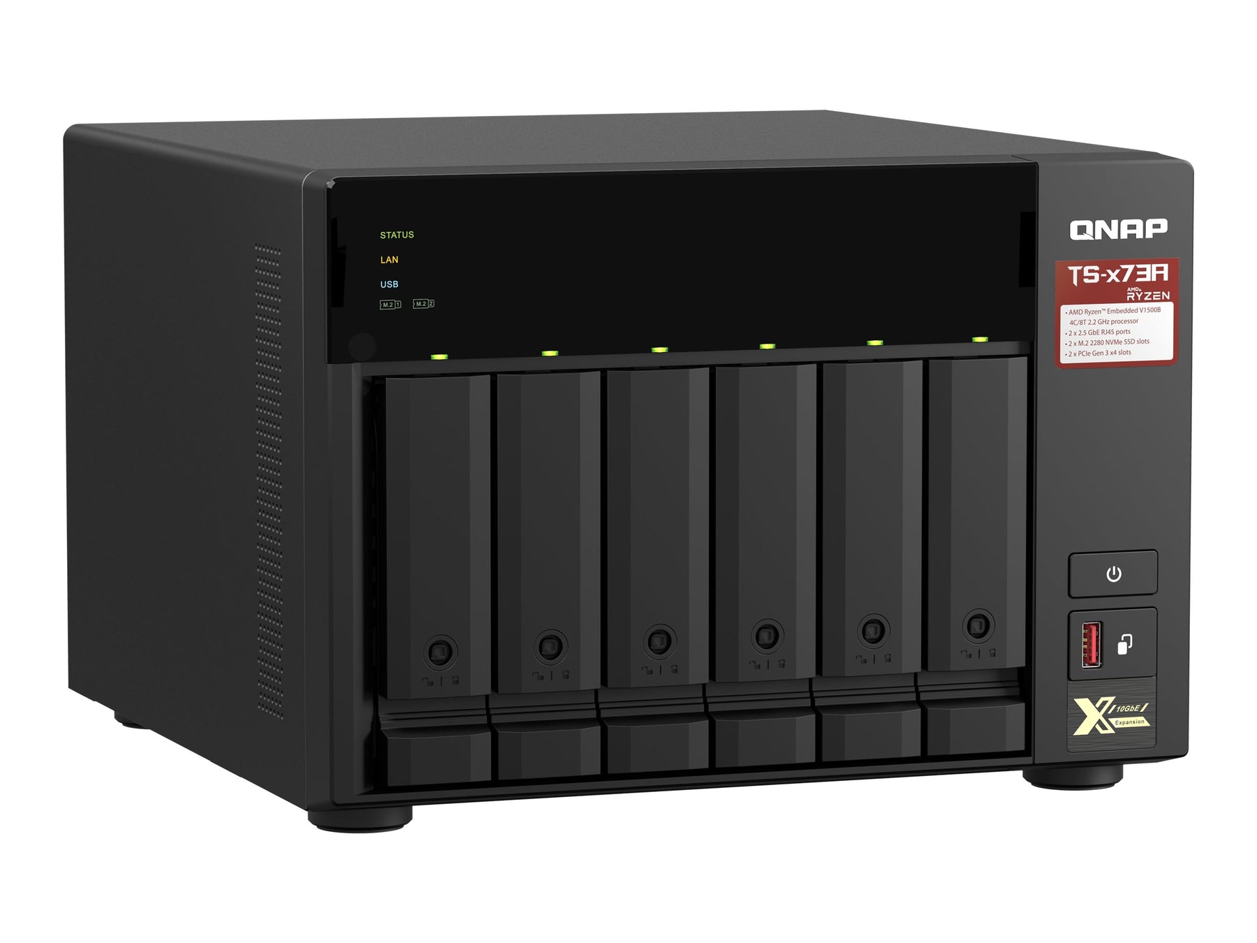 QNAP TS-673A - NAS-Server - 6 Schächte - SATA 6Gb/s