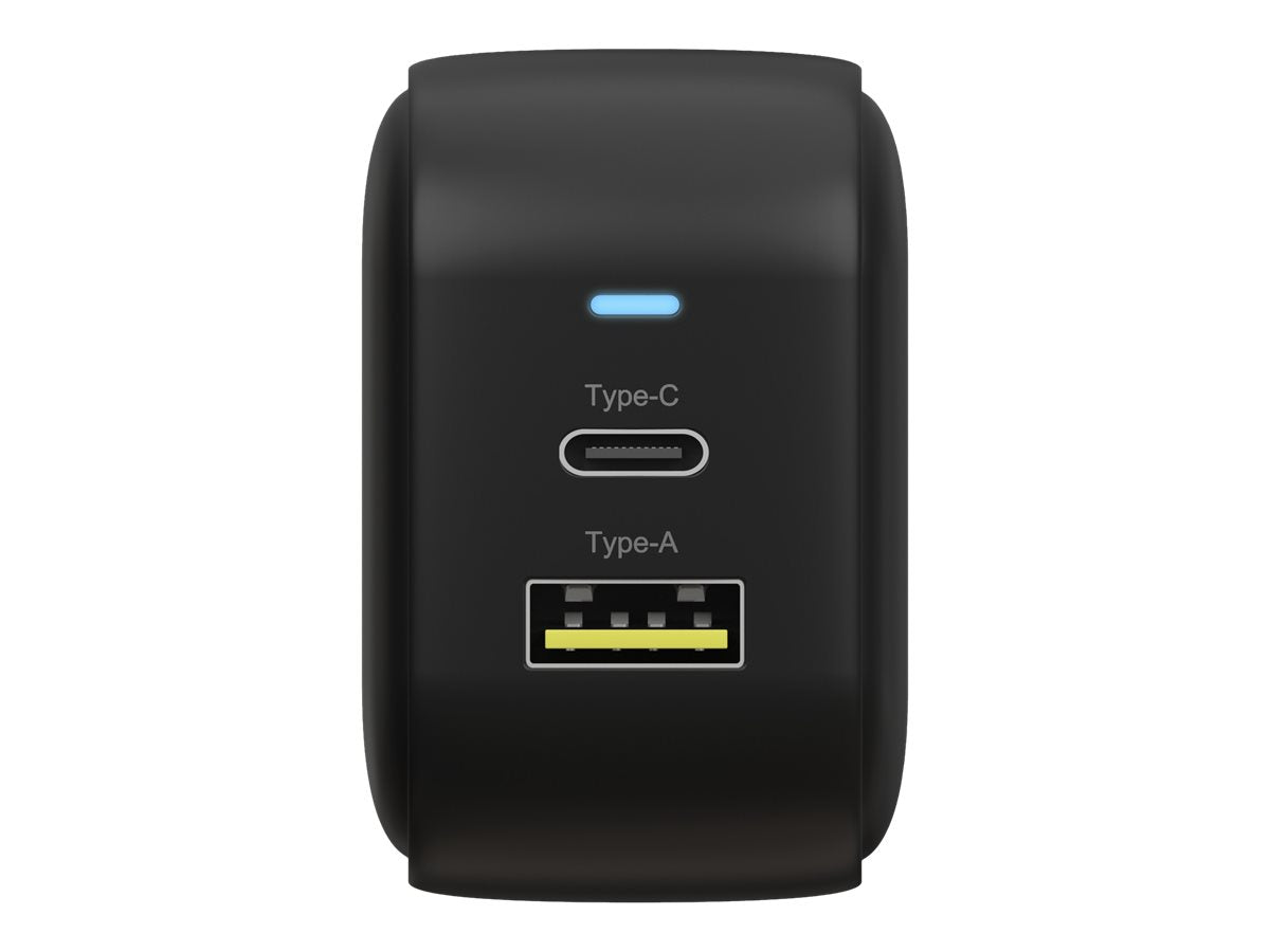 ICY BOX IB-PS106-PD - Netzteil - 38 Watt - 3 A - PD 3.0, Quick Charge 3.0 - 2 Ausgabeanschlussstellen (USB, 24 pin USB-C)