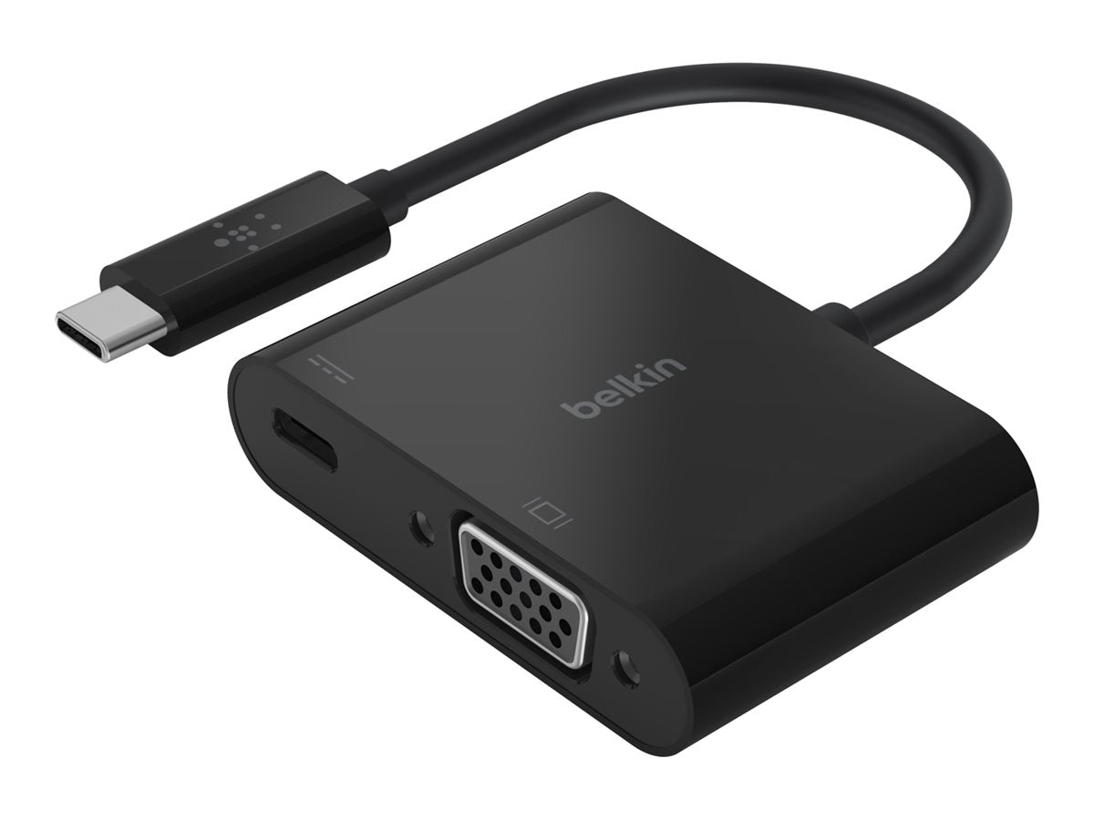 Belkin USB-C to VGA + Charge Adapter - Videoadapter - 24 pin USB-C männlich zu HD-15 (VGA)