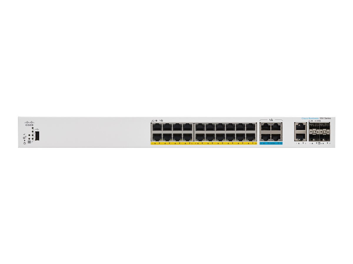 Cisco Business 350 Series CBS350-24MGP-4X - Switch - L3 - managed - 20 x 10/100/1000 (PoE+)