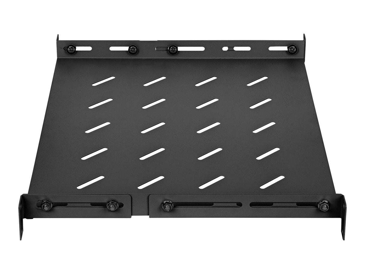 Intellinet Rack - Regal - with variable rails, fixed mounting - Schwarz, RAL 9004 - 1U - 48.3 cm (19")