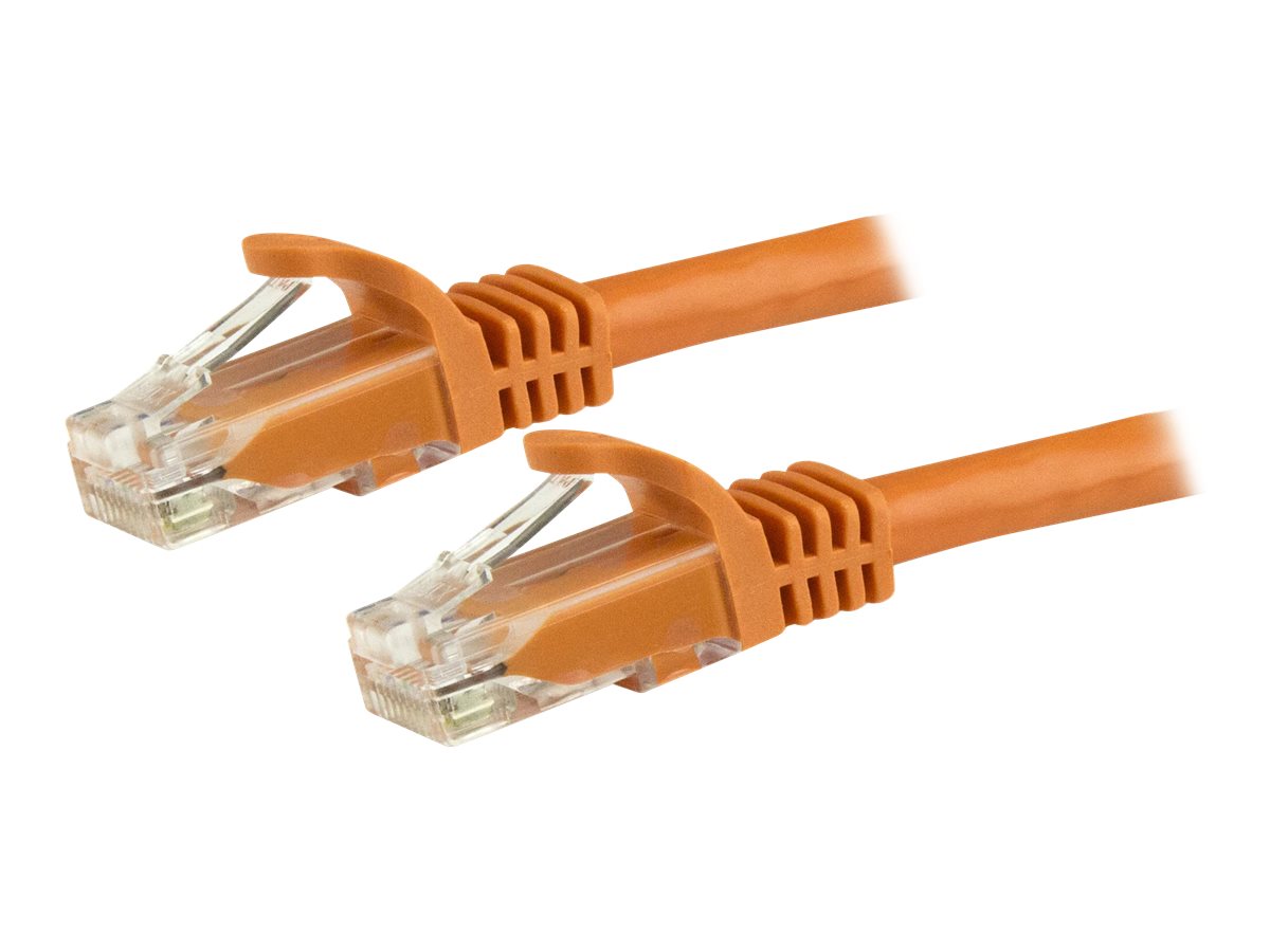 StarTech.com 1.5m CAT6 Ethernet Cable, 10 Gigabit Snagless RJ45 650MHz 100W PoE Patch Cord, CAT 6 10GbE UTP Network Cable w/Strain Relief, Orange, Fluke Tested/Wiring is UL Certified/TIA - Category 6 - 24AWG (N6PATC150CMOR)