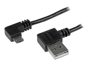 StarTech.com Micro USB Kabel mit rechts gewinkelten Anschlüssen - Stecker/Stecker - 1m - USB A zu Micro B Anschlusskabel - USB-Kabel - Micro-USB Typ B (M)