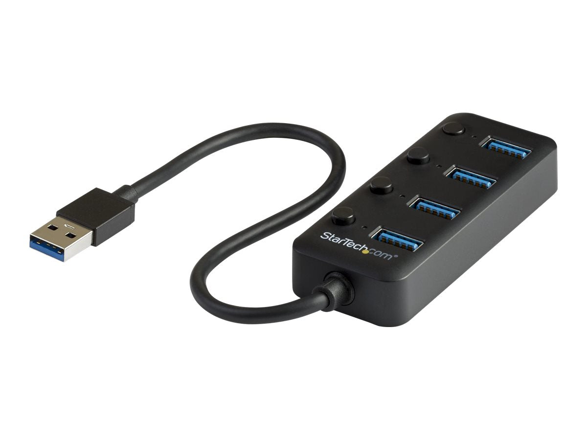 StarTech.com 4 Port USB 3.0 Hub - 4x USB-A mit individuellen An/Aus-Schaltern