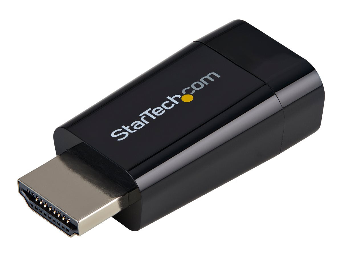 StarTech.com Kompakter HDMI auf VGA Adapter/ Konverter ideal für Chromebooks Ultrabooks & Laptops- HDMI zu VGA HD15 Wandler - 1920x1200 - Videoanschluß - HDMI (M)