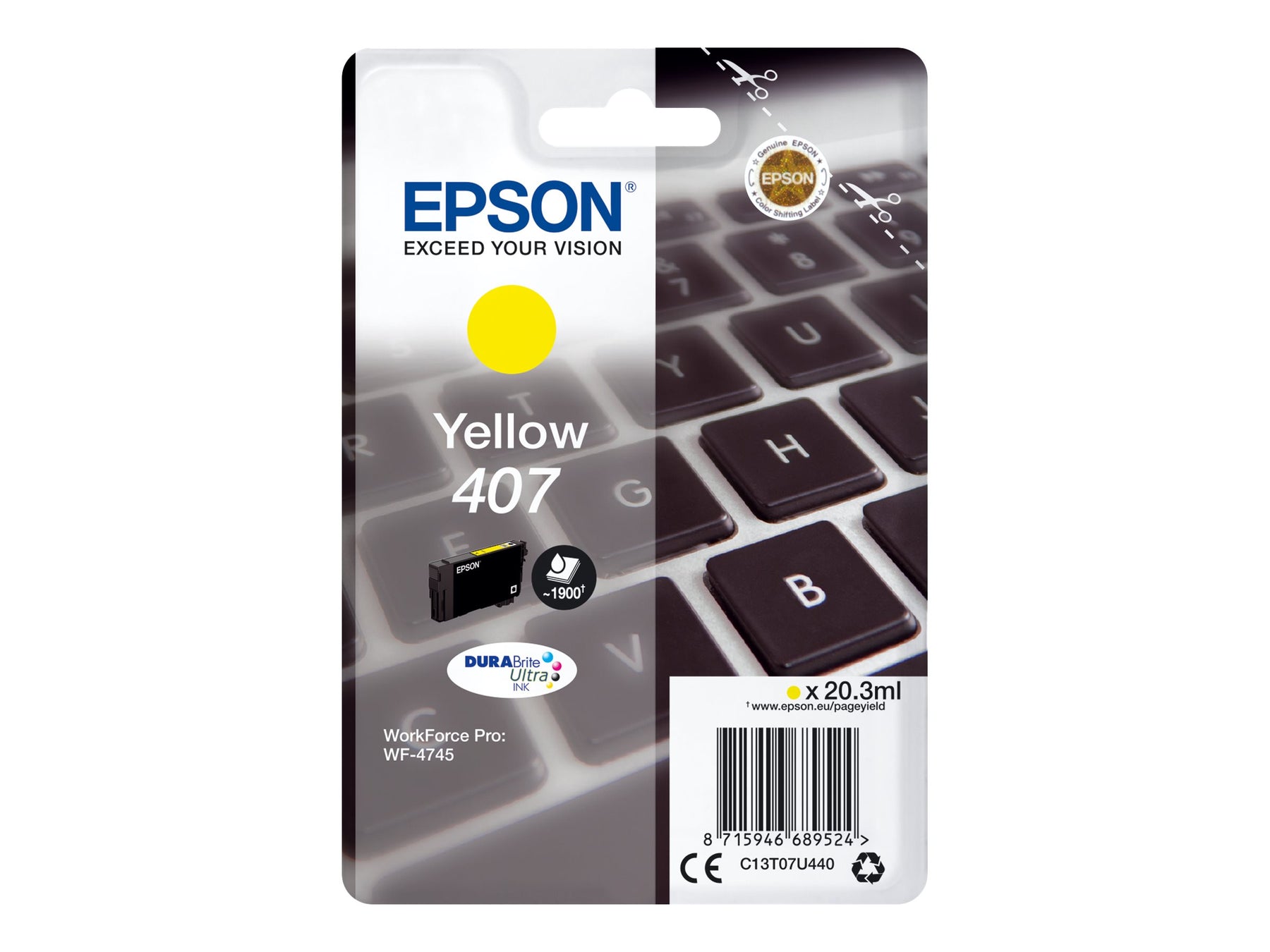 Epson 407 - 20.3 ml - L-Größe - Gelb - original