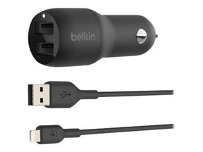 Belkin BoostCharge Dual Charger - Auto-Netzteil - 24 Watt - 4.8 A - 2 Ausgabeanschlussstellen (USB)