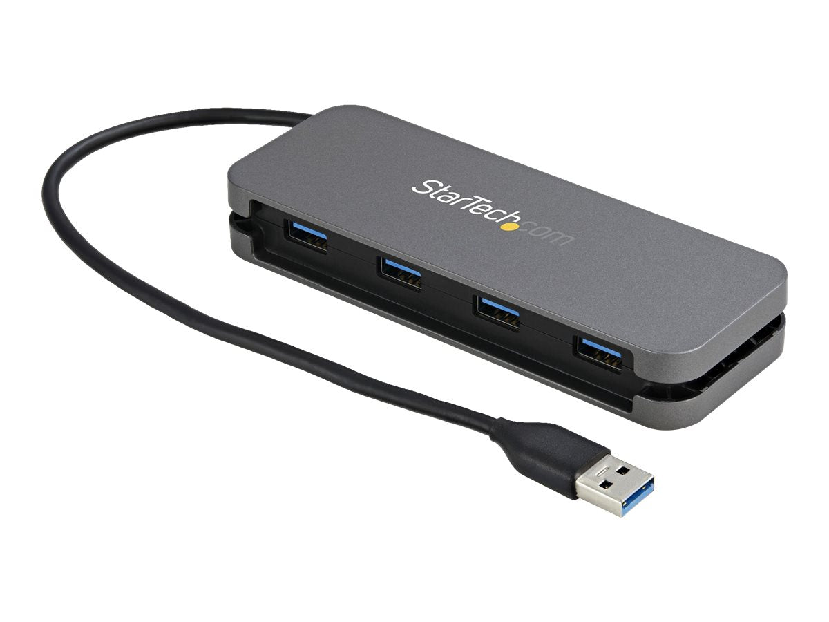 StarTech.com 4 Port USB 3.0 Hub - SuperSpeed 5 Gbit/s USB 3.1 Gen 1 Type-A Verteiler - USB Bus Powered -  28cm USB Host Kabel (HB30AM4AB)