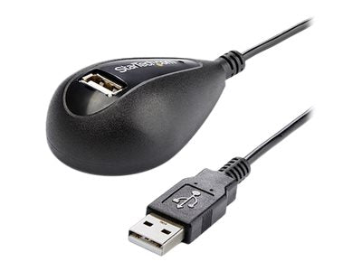 StarTech.com USB 2.0 Verlängerung 1,5m mit Dockingstation - USB-A Verlängerungskabel Stecker auf Buchse mit Standfuss inSchwarz - USB-Verlängerungskabel - USB (M)