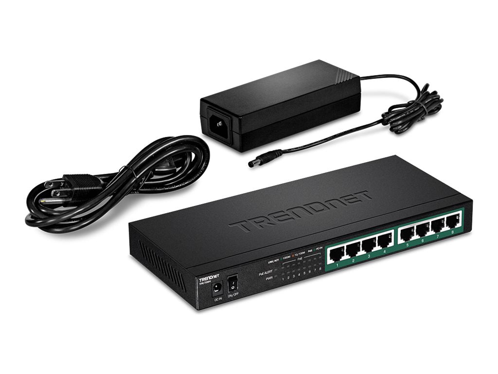 TRENDnet TPE TG84 - Switch - 8 x 10/100/1000 (PoE+)