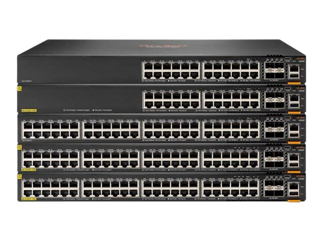 HPE Aruba 6200M 24G 4SFP+ Switch - Switch - max. Stapelentfernung 10 km - L3 - managed - 24 x 10/100/1000 + 4 x 1 Gigabit / 10 Gigabit SFP+ (Uplink / Stacking)