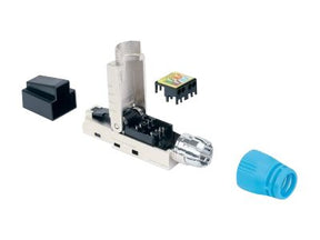 Intellinet Cat8.1 40G Shielded Toolless RJ45 Modular Field Termination Plug, For Easy and Quick High-quality Cable Assembly, Ideal for Data Centers, STP, for Solid & Stranded Wire, Gold-plated Contacts, Metal Housing - Netzwerkanschluss - RJ-45 (M)