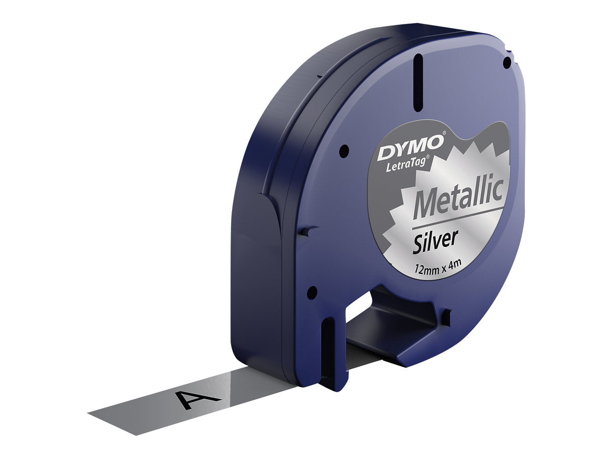 Dymo LetraTAG - Metal Silver - Rolle (1,2 cm x 4 m) 1 Kassette(n) Band