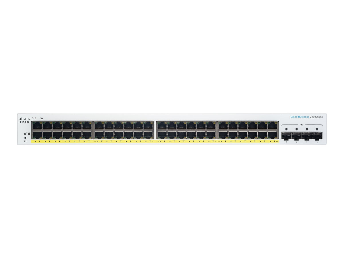 Cisco Business 220 Series CBS220-48P-4G - Switch - Smart - 48 x 10/100/1000 (PoE+)