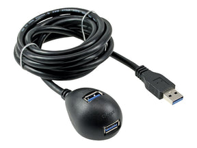 InLine USB 3.2 Gen.1 Verl. - USB A Stecker / Buchse - schwarz - mit Standfuß - 1m