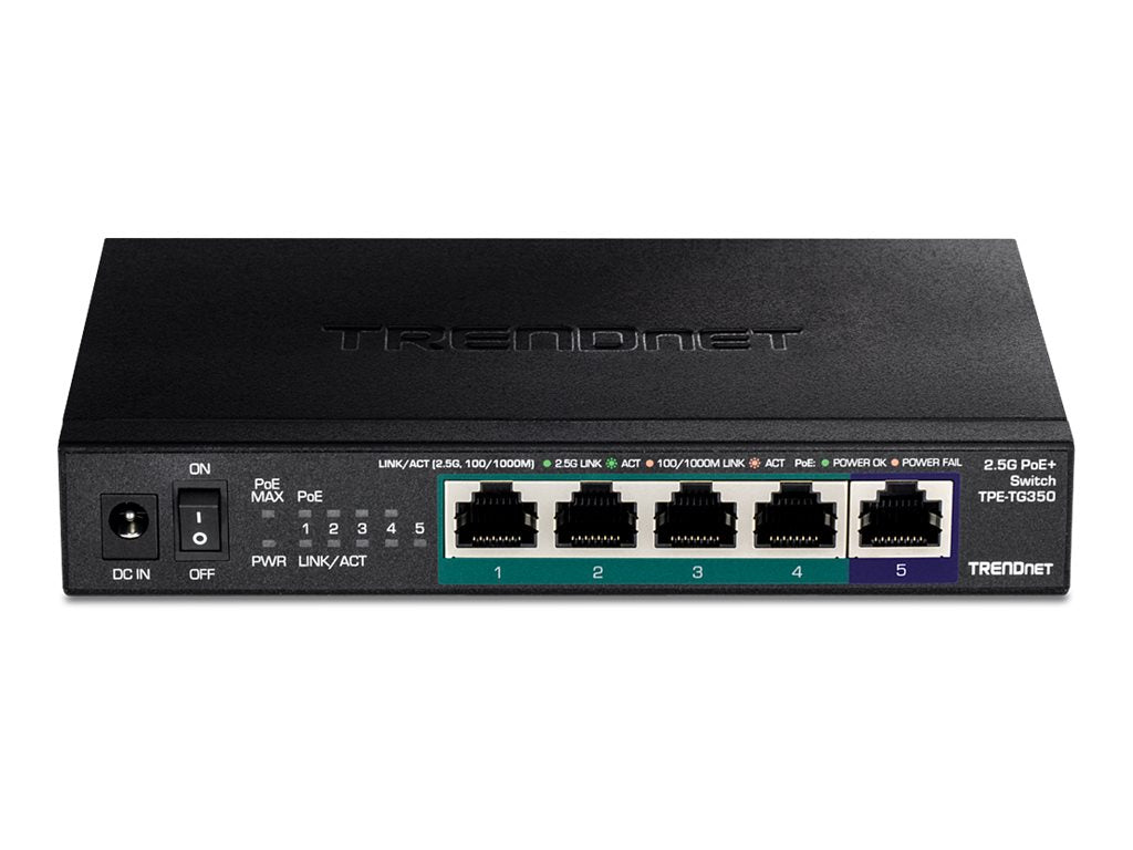 TRENDnet TPE TG350 - Switch - unmanaged - 4 x 10/100/1000/2.5G (PoE+)