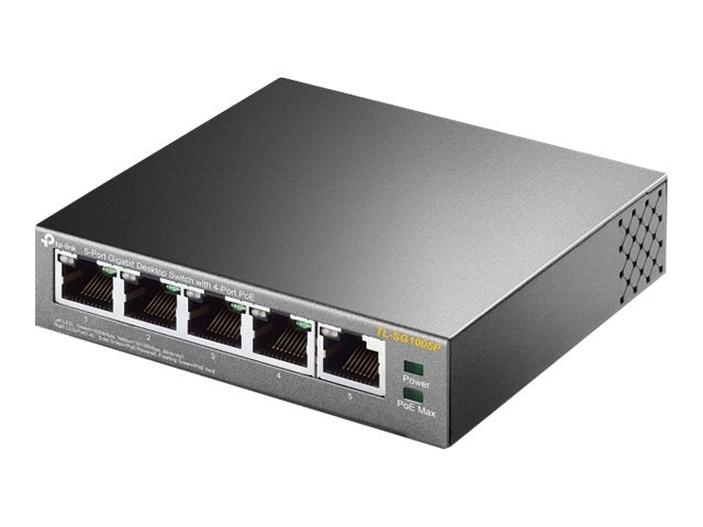 TP-LINK TL-SG1005P - Switch - unmanaged - 4 x 10/100/1000 (PoE)