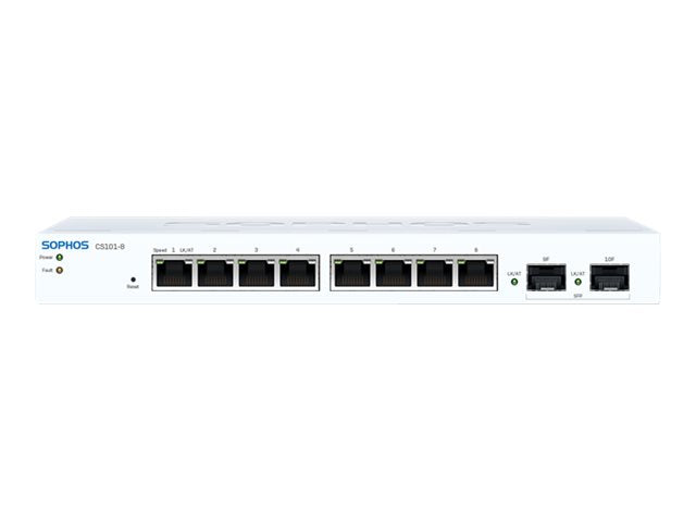 Sophos CS101-8 - Switch - managed - 8 x 10/100/1000 + 2 x Gigabit SFP