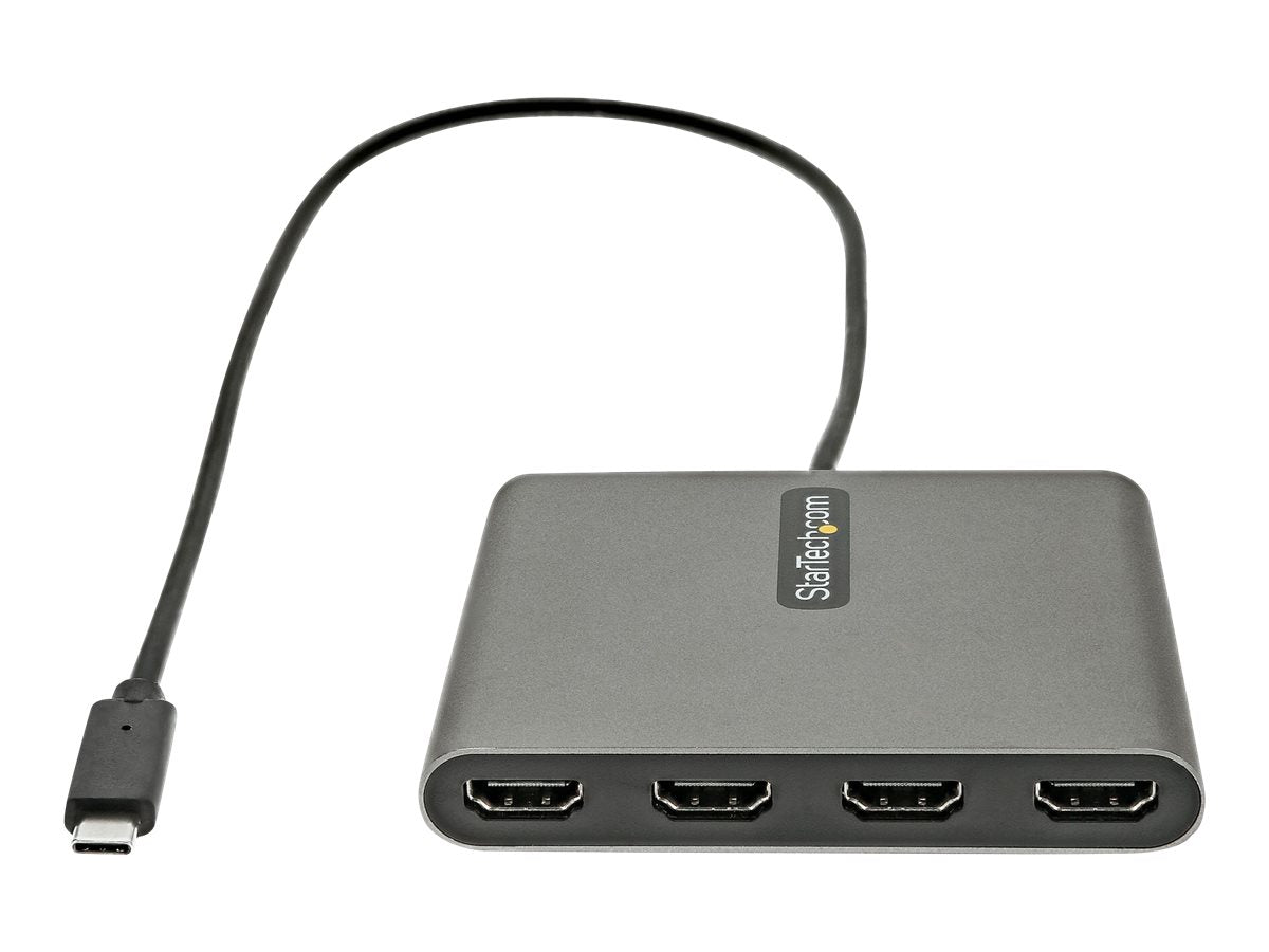 StarTech.com USB-C auf 4x HDMI Adapter - Externe Video- und Grafikkarte - USB Type-C auf Quad HDMI Display Adapter Dongle - 1080p 60Hz - Multi Monitor Splitter - Windows (USBC2HD4)