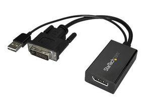 StarTech.com DVI auf DisplayPort Adapter mit USB Power - DVI-D zu DP Video Adapter - DVI zu DisplayPort Konverter - 1920 x 1200 - Display-Adapter - Dual Link - DVI-D (M)