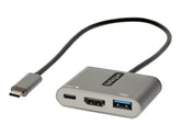 StarTech.com USB-C Multiport Adapter, USB-C auf HDMI 4K Anschluss, 100W PD, USB 3.0 Hub 5Gbit/s (1xTyp-C/ 1xA)