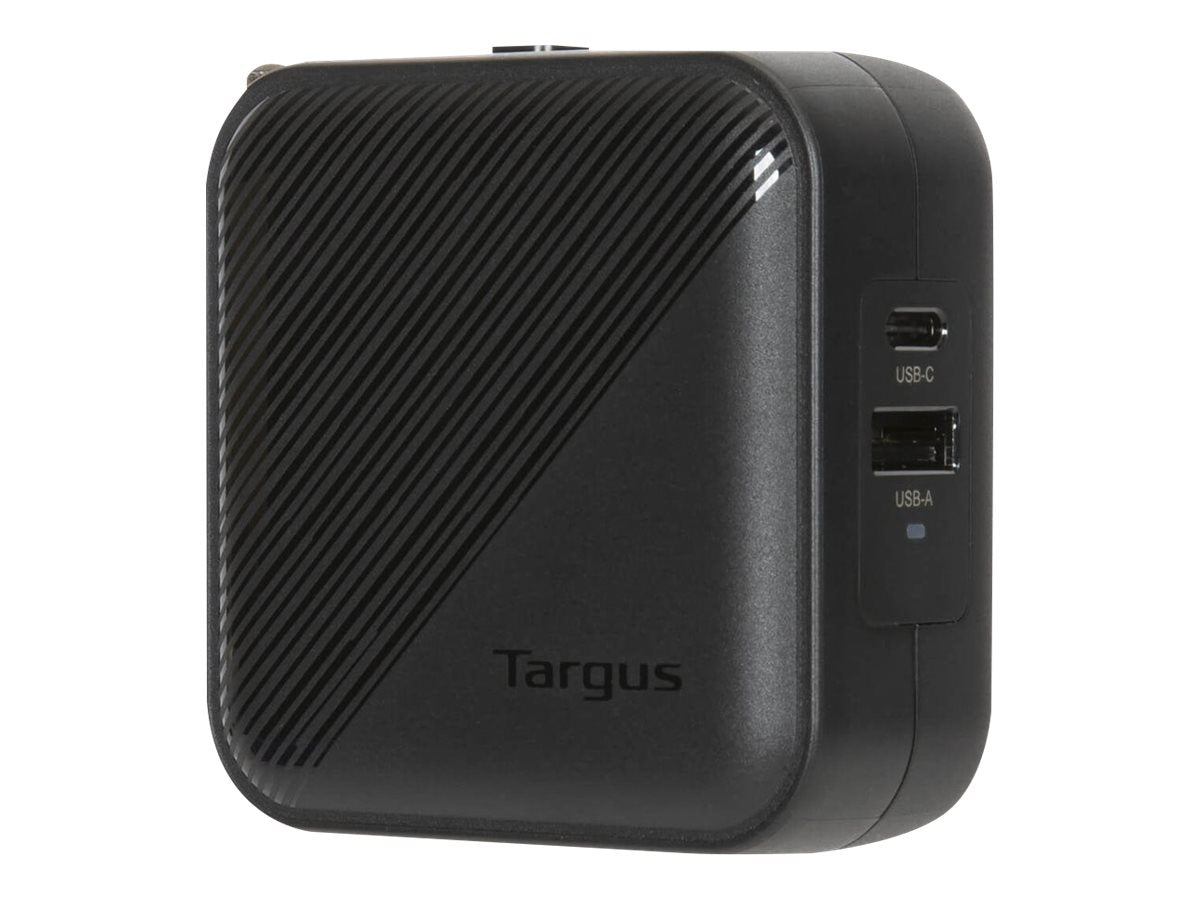 Targus Netzteil - GaN - 65 Watt - PD - 2 Ausgabeanschlussstellen (USB Typ A, 24 pin USB-C)