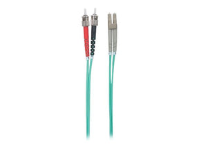 Intellinet Fibre Optic Patch Cable, OM3, ST/LC, 5m, Aqua, Duplex, Multimode, 50/125 Âµm, LSZH, Fiber, Lifetime Warranty, Polybag - Patch-Kabel - ST multi-mode (M)