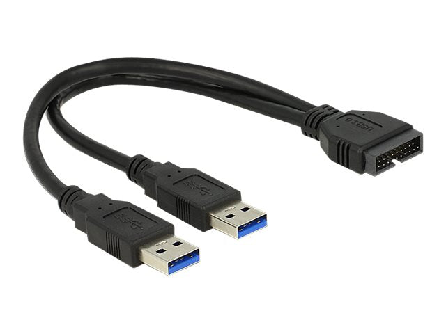 Delock USB-Kabel intern auf extern - 19-poliger USB 3.0 Kopf (M)