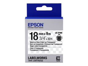 Epson LabelWorks LK-5TBN - Schwarz auf durchsichtig - Rolle (1,8 cm x 9 m)