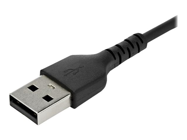 StarTech.com 1m USB-A auf USB-C Ladekabel - Dauerhaftes USB 2.0 auf USB Typ-C Datenübertragungs- und Schnellladekabel - Robuster TPE-Mantel Aramidfaser, M/M, 3A - Schwarz (RUSB2AC1MB)