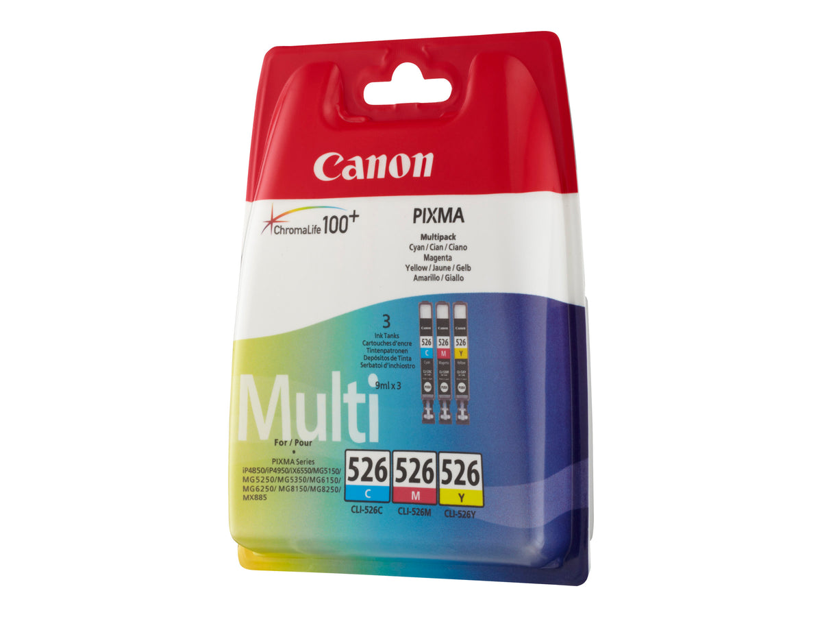 Canon CLI-526 Multipack - 3er-Pack - Gelb, Cyan, Magenta