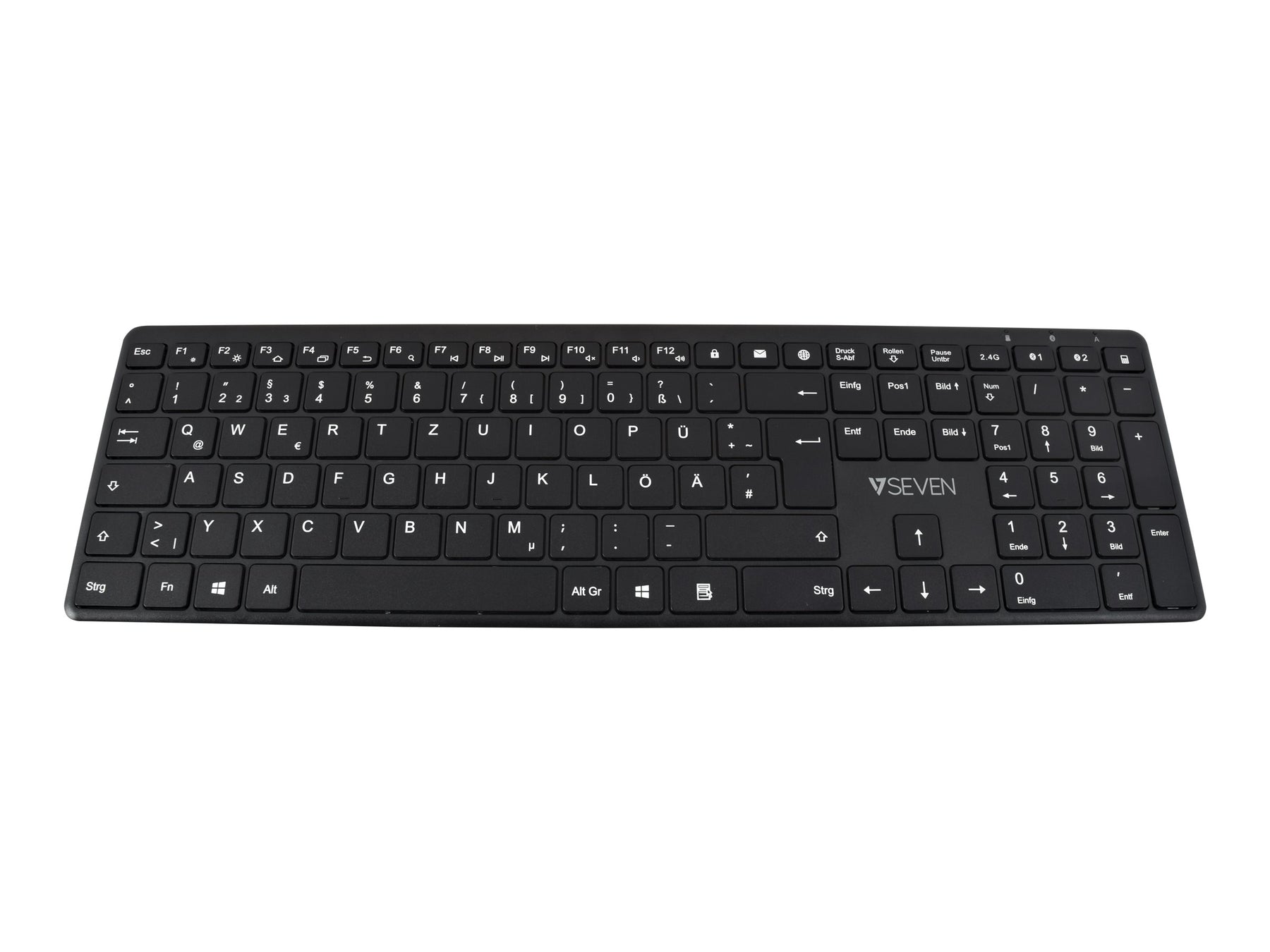 V7 Tastatur-und-Maus-Set - Slim - Bluetooth, 2.4 GHz