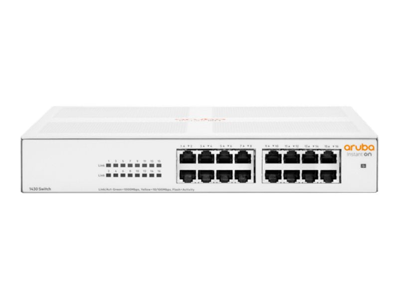 HPE Networking Instant On 1430 16G Class4 PoE 124W Switch - Switch - unmanaged - 16 x 10/100/1000 (PoE Class 4)