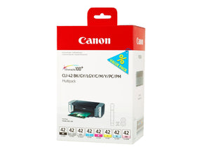 Canon CLI-42 BK/GY/LG/C/M/Y/PC/PM Multipack - 8er-Pack