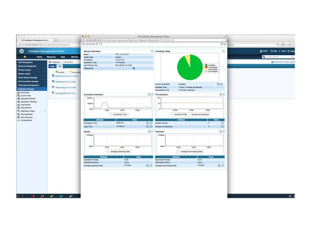 HPE Intelligent Management Center Application Performance Manager