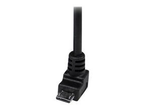 StarTech.com 2m USB 2.0 A auf Micro B Kabel abgewinkelt - Schwarz - USB A / Micro B Datenkabel / Anschlusskabel - USB-Kabel - Micro-USB Typ B (M)