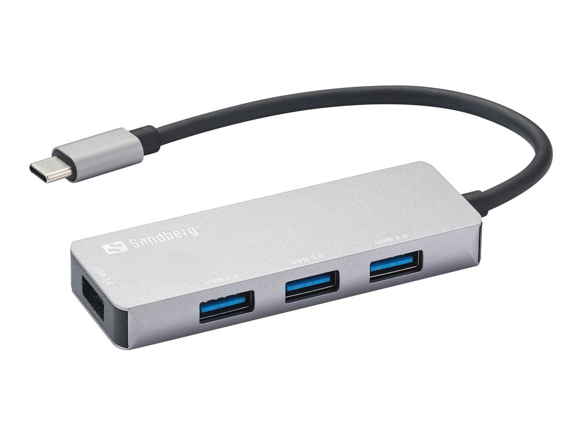 SANDBERG Hub - 1 x SuperSpeed USB 3.0 + 3 x USB 2.0