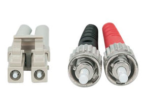 Intellinet Fibre Optic Patch Cable, OM3, ST/LC, 5m, Aqua, Duplex, Multimode, 50/125 Âµm, LSZH, Fiber, Lifetime Warranty, Polybag - Patch-Kabel - ST multi-mode (M)