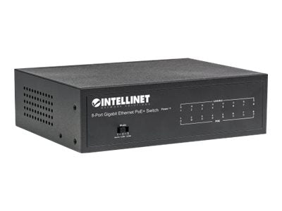 Intellinet 8-Port Gigabit Ethernet PoE+ Switch, IEEE 802.3at/af Power over Ethernet (PoE+/PoE)-